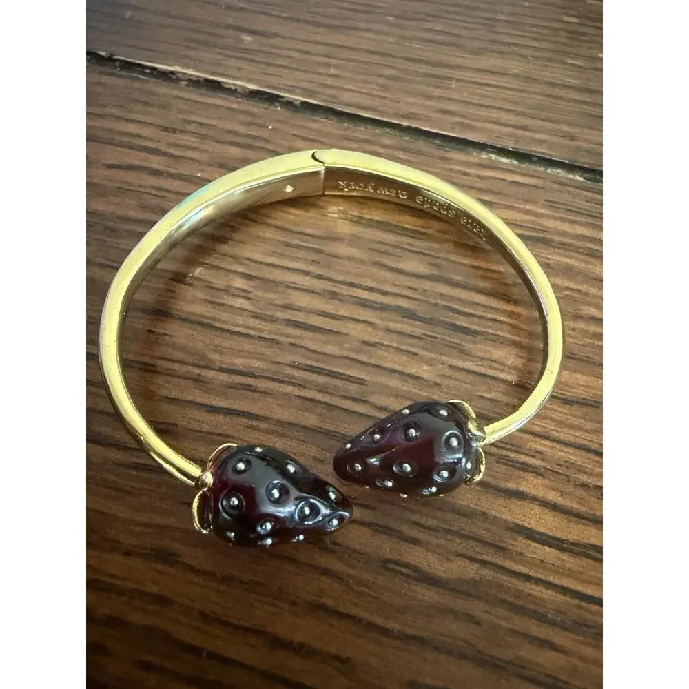 Kate Spade New York Picnic Perfect Strawberry Cuff Bracelet Spring Summer